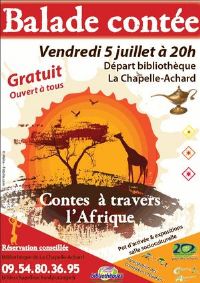 Balade contée. Le vendredi 5 juillet 2013 à La Chapelle Achard. Vendee. 